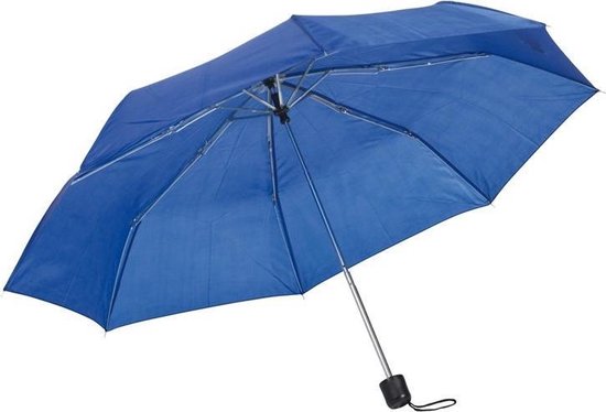 Opvouwbare mini paraplu kobalt blauw 96 cm - Voordelige kleine paraplu -  Regenbescherming | bol.com