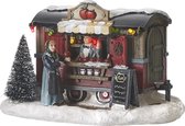 Luville Kerstdorp Miniatuur Snoep Appels Kraam - L15,5 x B10 x H10 cm
