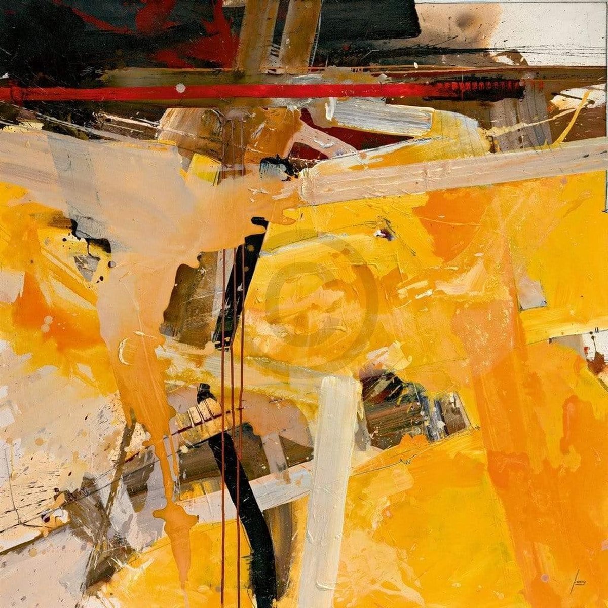 PGM Kunstdruk Norbert Mayer - Sonnenbretter 98x98cm Divers