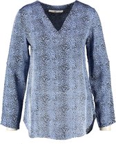 Aaiko blauw shiny blouse shirt viscose - Maat XS