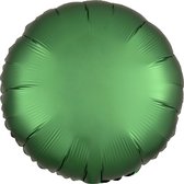 AMSCAN - Satijnachtige smaragdgroene ronde aluminium ballon - Decoratie > Ballonnen