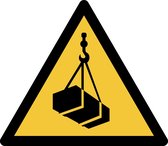 Pictogram bordje Waarschuwing: hangende last | 200 * 176 mm - verpakt per 2 stuks