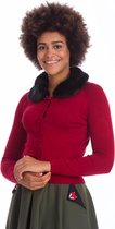 Dancing Days - BOW DREAMING Cardigan - 3XL - Bordeaux rood