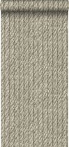 ESTAhome behangpapier touw-motief taupe - 138247 - 53 cm x 10,05 m