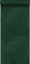 ESTAhome behangpapier grote bladeren emerald groen - 138997 - 0,53 x 10,05 m