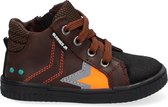 BunniesJR 221663-519 Jongens Hoge Sneakers - Bruin/Oranje - Leer - Veters