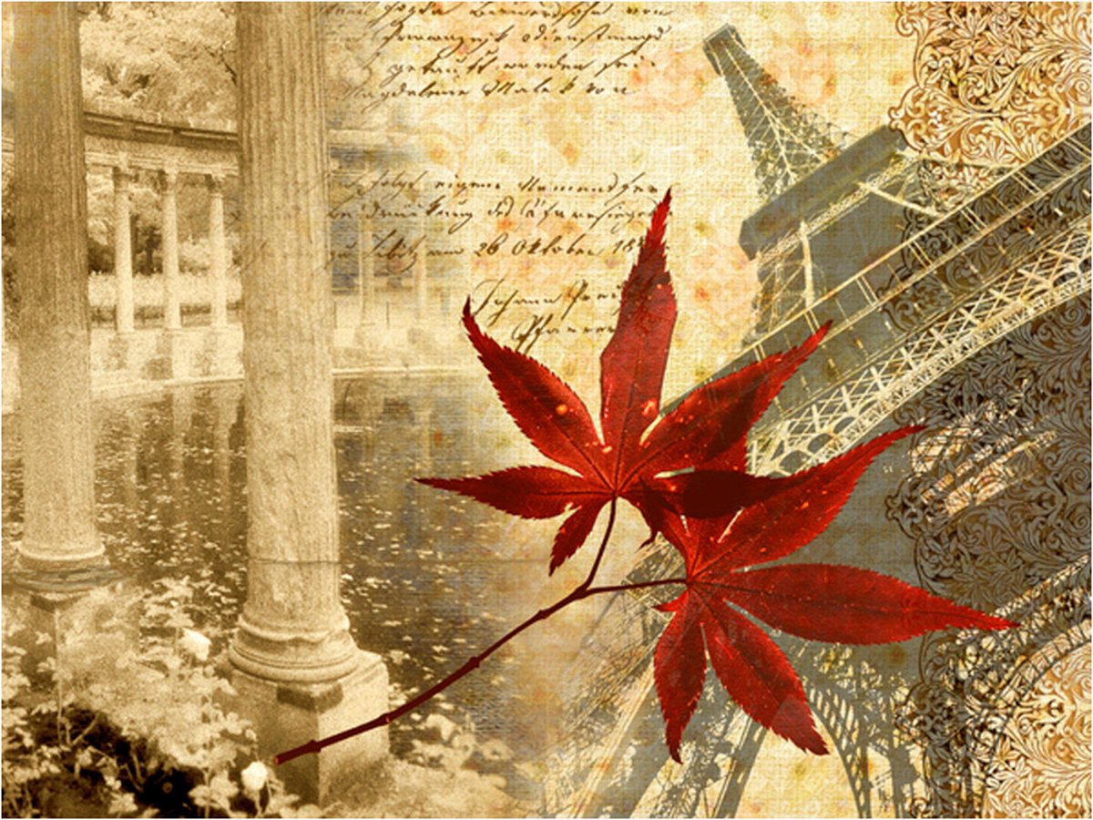 Fotobehang - Herfst en Parijs.