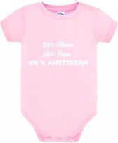100 % Amsterdam Babyromper Meisje | Amsterdammer | Rompertje | Romper | Baby | 020 | Meisjesromper