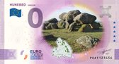 0 Euro biljet 2021 - Hunebed Drenthe KLEUR