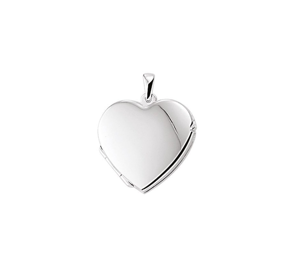 Zilver Gerhodineerde Medaillon hart 1329961
