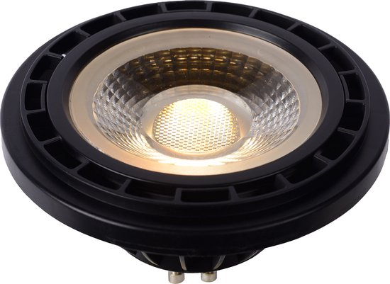 Lucide LED BULB - Led lamp - Ø 11 cm - LED Dim to warm - GU10 - 1x12W 3000K/2200K - Zwart