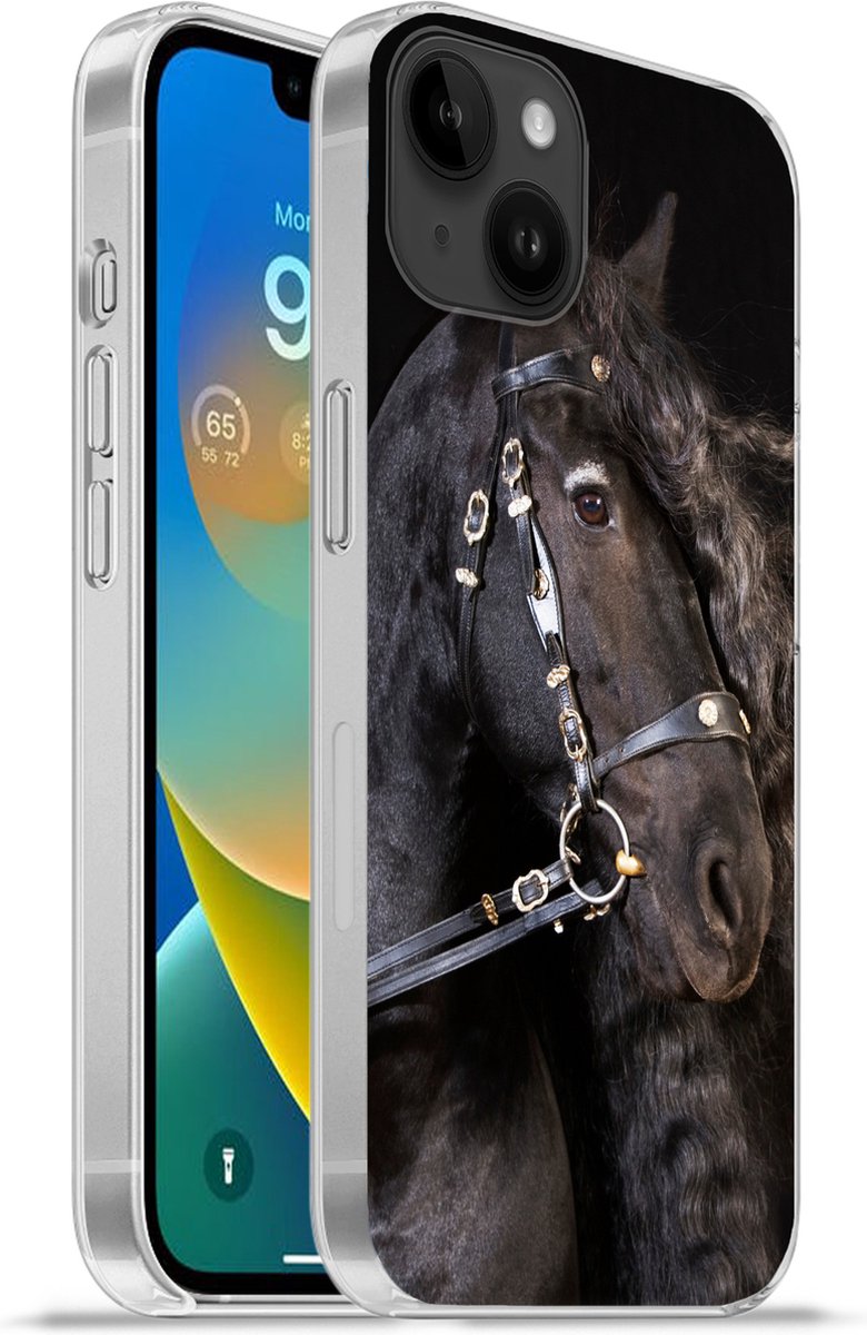 Telefoonhoesje Geschikt voor Apple Iphone 14 Plus hoesje - Paard - Halster - Manen - Siliconen Telefoonhoesje Telefoonhoesje