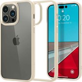 Apple iPhone 14 Pro Hoesje - Spigen - Ultra Hybrid Serie - Hard Kunststof Backcover - Sand Beige - Hoesje Geschikt Voor Apple iPhone 14 Pro