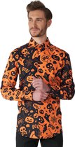 Suitmeister Zombie Characters - Mannen Overhemd - Zwart - Halloween Kostuumonderdeel - Maat L