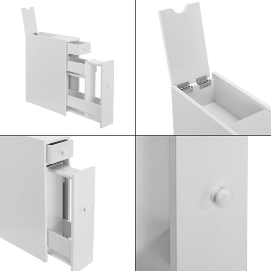 Badkamerkast Small 50cm 2 deuren & 2 lades - hoogglans grijs - Modern Held