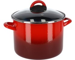 Magefesa Soeppan 20 X 20 X 15 Cm 4,8L -Staal Rood 2-delig