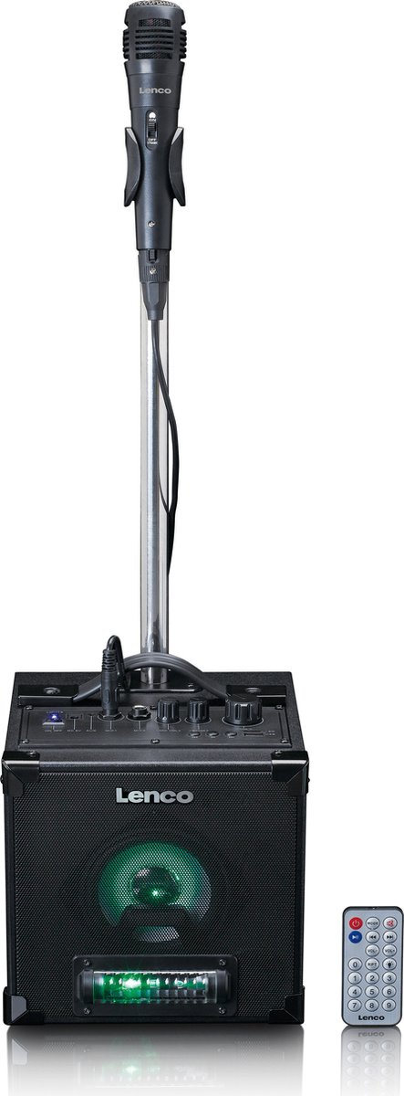 Lenco BTC-070BK - Bluetooth 5.0 luidspreker met LED verlichting