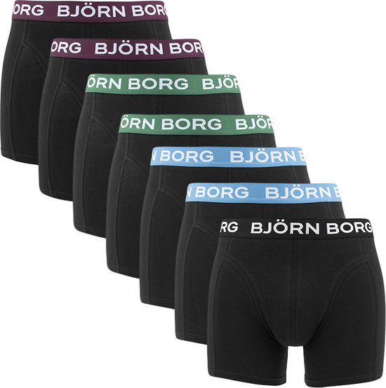Bjorn Borg - Boxers 7-Pack Multicolour Zwart - Maat M - Body-fit | bol.com