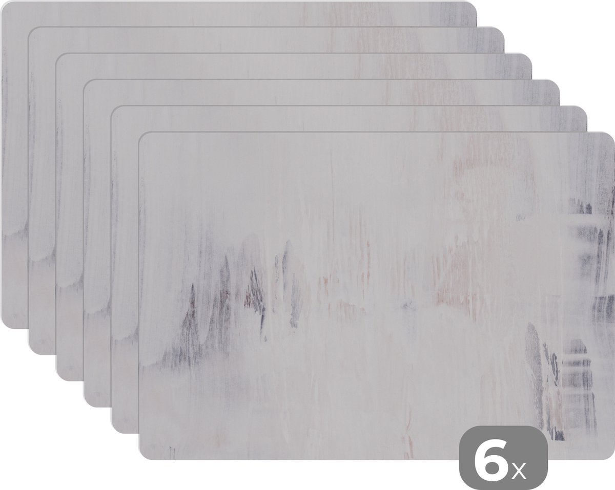 Placemat - Verf - Design - Abstract - Placemats - Onderleggers - 45x30 cm - 6 stuks