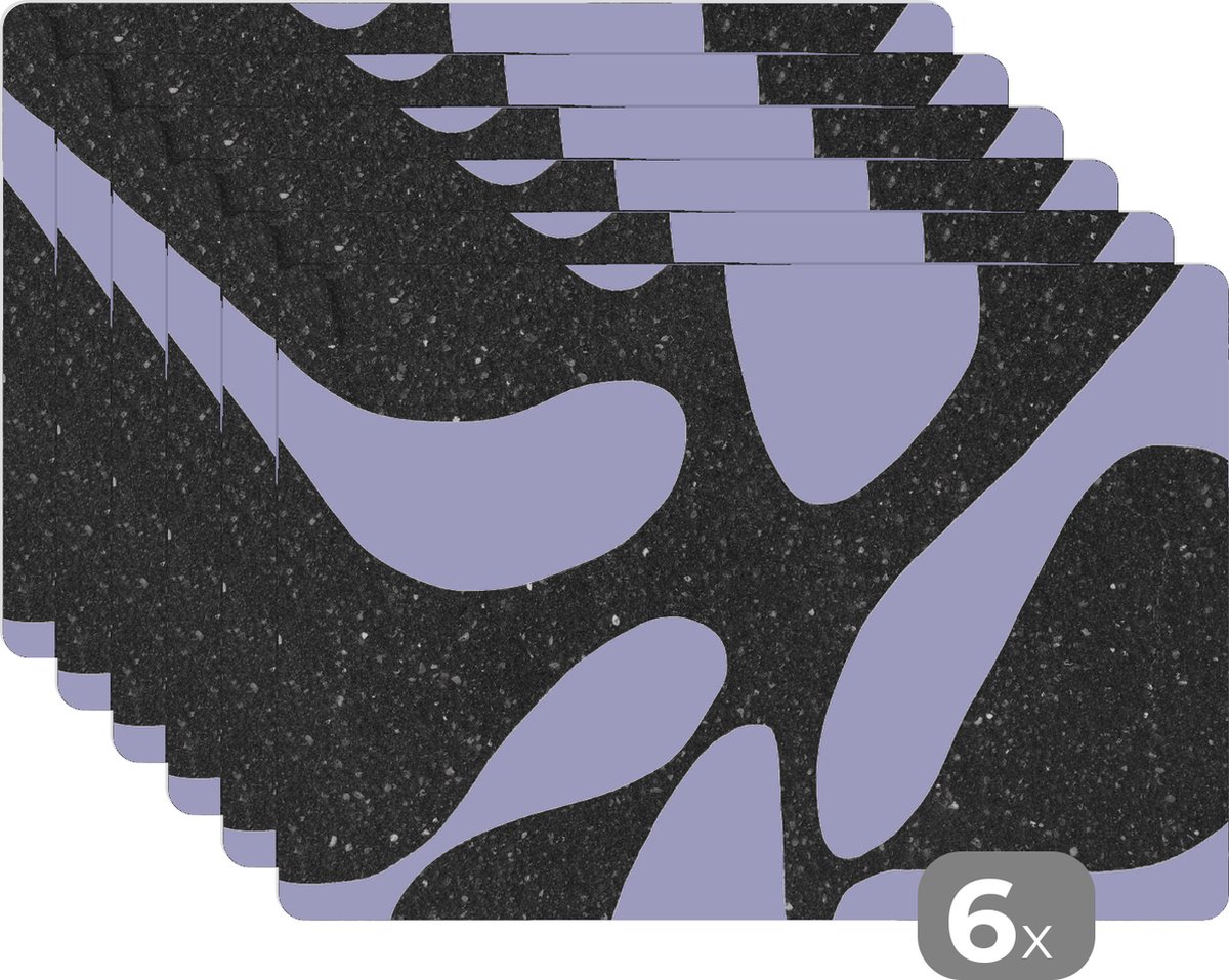 Placemat - Minimalisme - Plant - Abstract - Tafel - Placemats - Onderleggers - 45x30 cm - 6 stuks