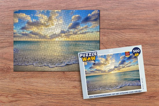 Puzzle Un coucher de soleil sur la plage d'Aruba - Puzzle - Puzzle 500 pièces
