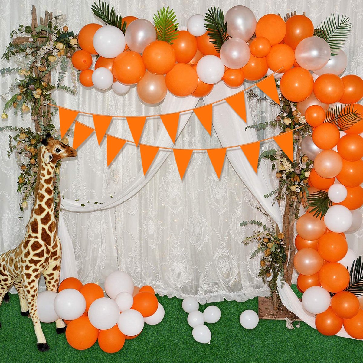 Oranje Slingers Vlaggenlijn Oranje Feest Artikelen Koningsdag EK WK Oranje Versiering Oranje Vlaggetjes 30 Meter — afbeelding 2