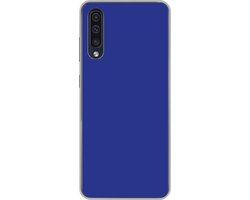 Telefoonhoesje Geschikt voor Samsung Galaxy A50 hoesje - Blauw - Effen kleur - Donkerblauw - Siliconen Telefoonhoesje Telefoonhoesje