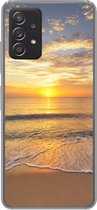 Geschikt voor Samsung Galaxy A33 5G hoesje - Strand - Zonsondergang - Zee - Siliconen Telefoonhoesje