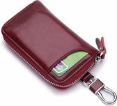 Su.B Leather key bag men - Pochette clé avec porte-cartes - Su.B avec porte-cartes - Vin Red