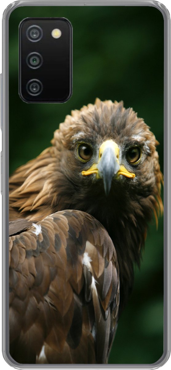 Telefoonhoesje Geschikt voor Samsung Galaxy A03s hoesje - Arend - Bruin - Roofvogel - Siliconen Telefoonhoesje Telefoonhoesje