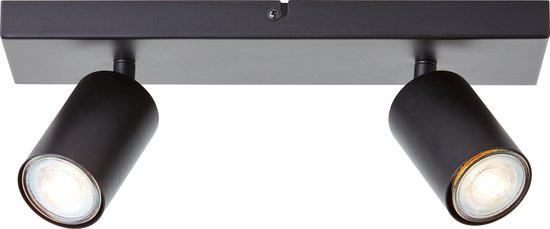 Brilliant Jello - Plafondspot - GU10 2x4,5W - 3000K - Zwart