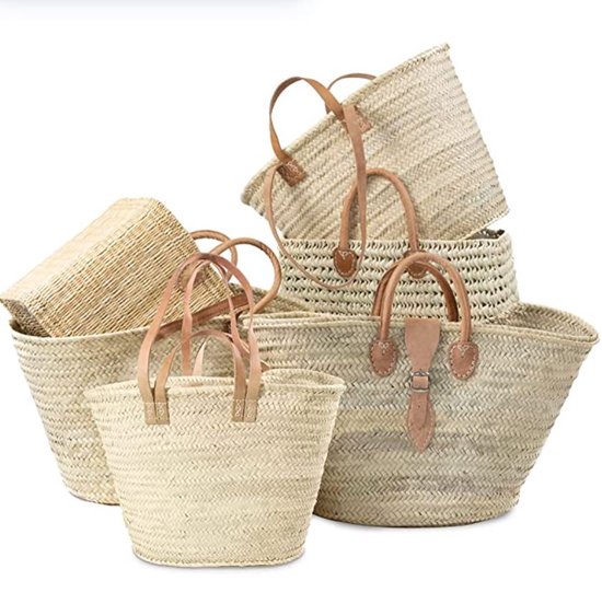 Sac de Plage Ibiza - Roseau - Jacinthe - Jonc de Mer - Anse Courte Et Longue - Tressé - Handgemaakt - Big Shopper