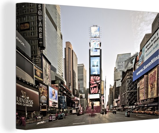 Zonsopgang Times Square Canvas 180x120 cm - Foto print op Canvas schilderij (Wanddecoratie)