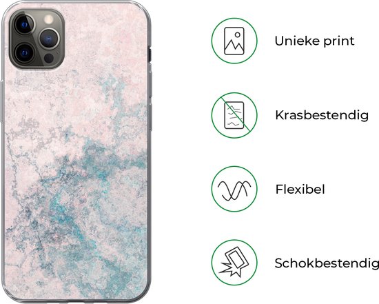 Mobigear Clover - Apple iPhone 12 Hoesje Bookcase Portemonnee - Paars