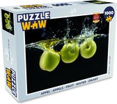 Puzzel Appels - Fruit - Water - Zwart - Groen - Legpuzzel - Puzzel 1000 stukjes volwassenen