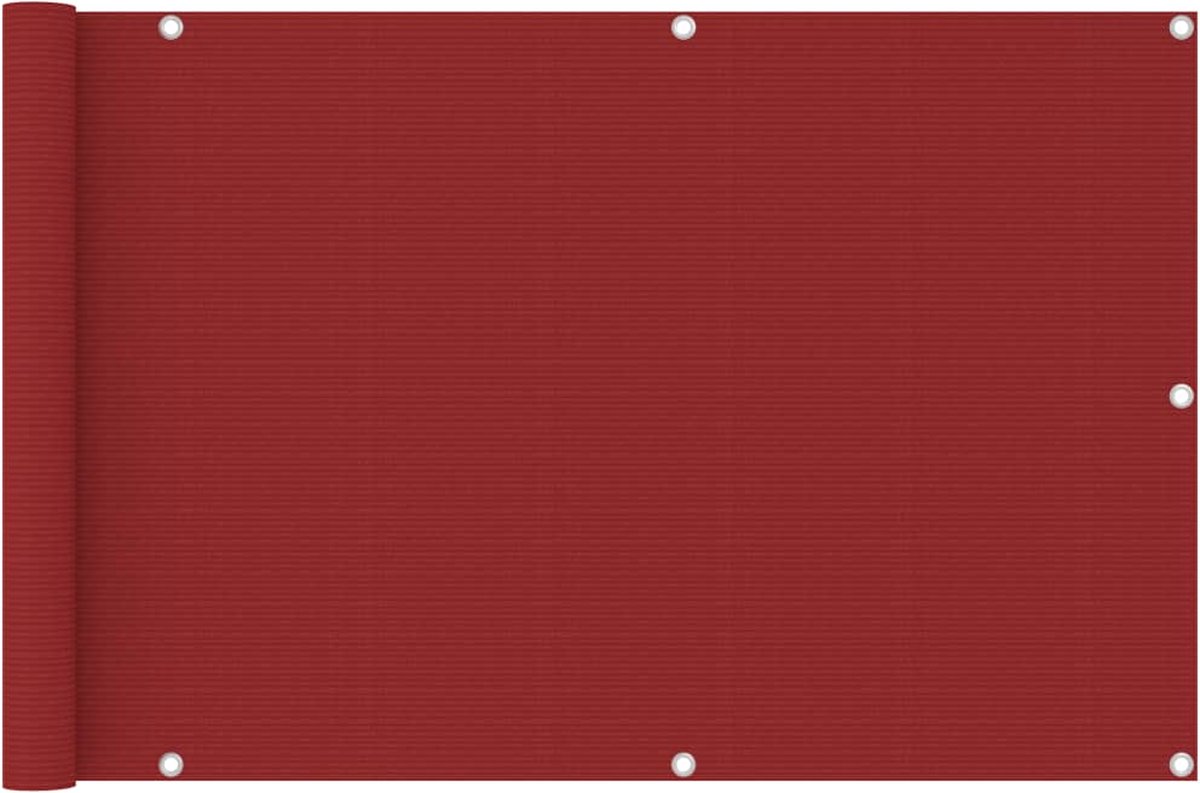 Prolenta Premium - Balkonscherm 90x400 cm HDPE rood
