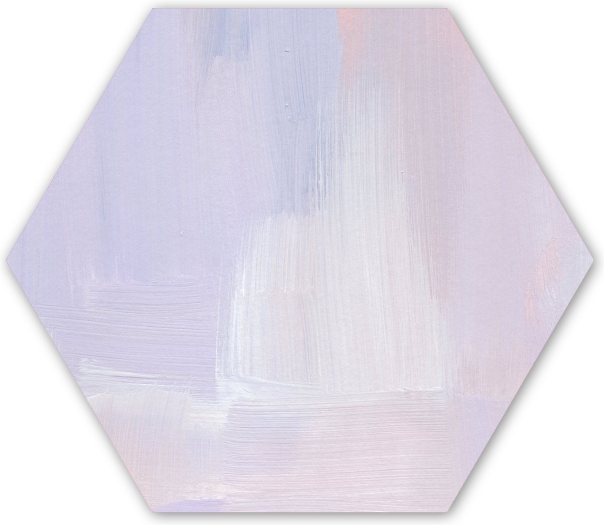 Hexagon wanddecoratie - Kunststof Wanddecoratie - Hexagon Schilderij - Pastel - Verf - Design - 120x103 cm
