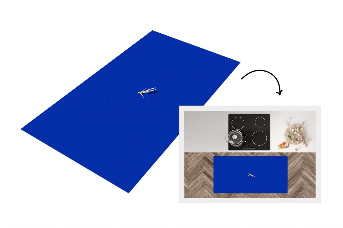 KitchenYeah Keukenloper - Loper keuken - Vintage - Blauw - Vrouw - Keukenloper vinyl, foto 2
