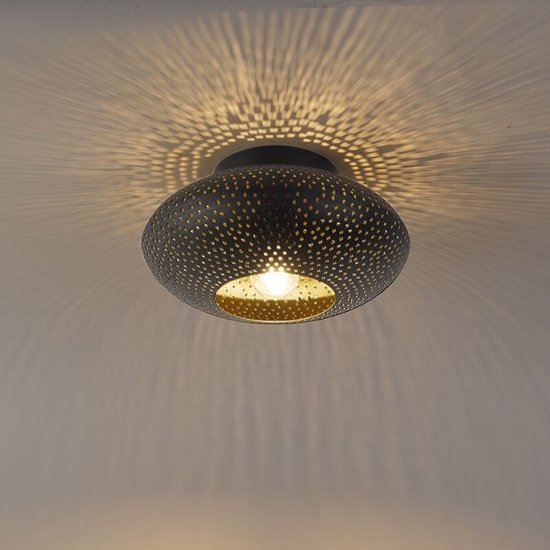Geleerde Millimeter specificatie Lumière Plafondlamp Fallon Zwart | Woonkamer | Slaapkamer | Keuken | Hal  |... | bol.com