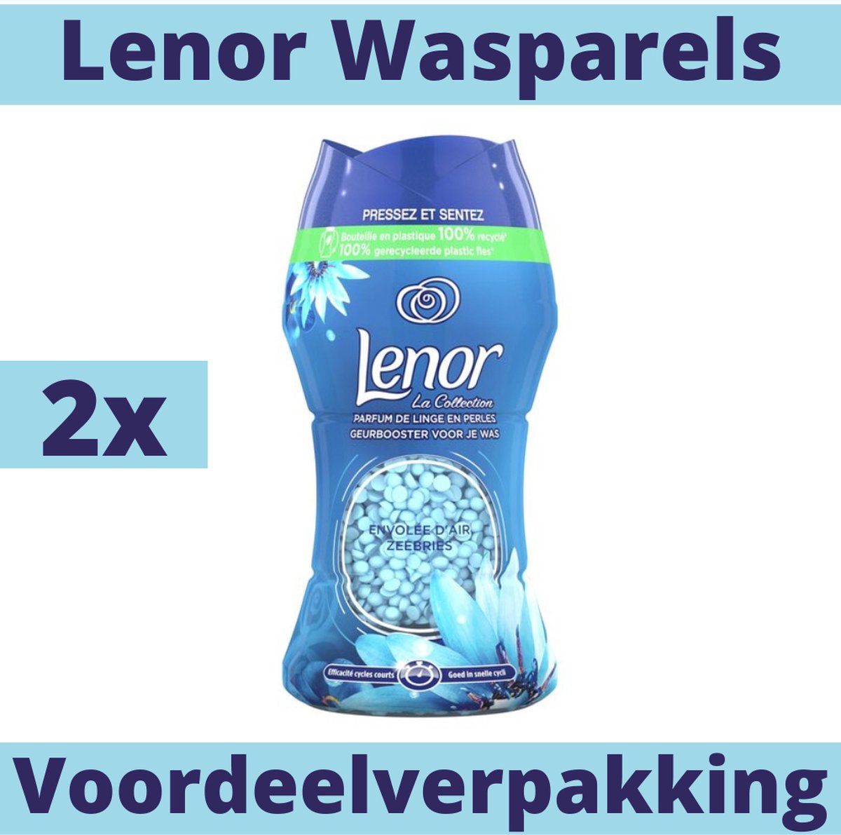 Lenor Wasparels Zeebries - 22 wasbeurten voordeelverpakking - 2x 154g - Wasparels Lenor Unstoppables Alternatief - Wasparels Lenor