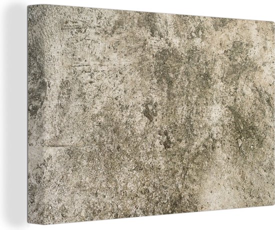 Canvas Schilderij Cement - Bruin - Beton - Vintage - 120x80 cm - Wanddecoratie