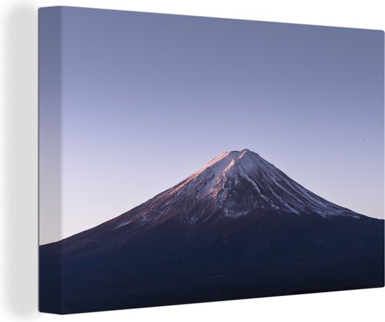 Canvas Schilderij Uitzicht op de berg Fuji - 30x20 cm - Wanddecoratie
