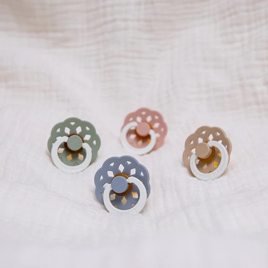 BiBS Boheme Pacifier Glow in the Dark Stage 2 Fopspeen 2 stuks