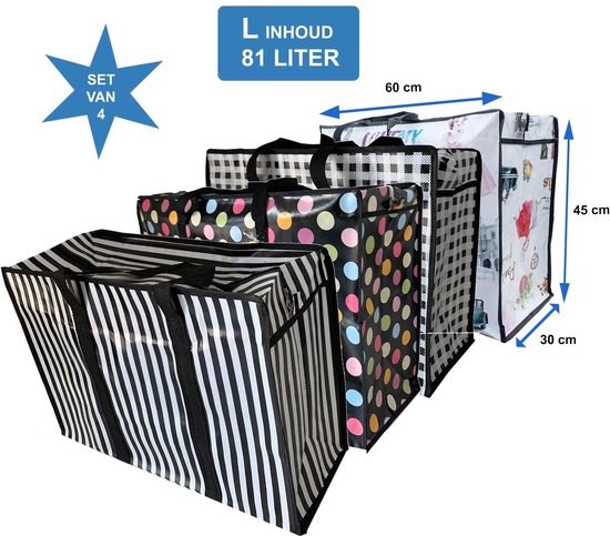 Sac De Rangement Géant Zippé 80L - Design Coquelicot, Idéal Pour Jouets, Linge, Couettes