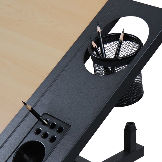 MIADOMODO® Tekentafel met kruk - tafelblad traploos kantelbaar, in hoogte verstelbaar, incl. kast met 3 laden, wit/zwart - bureau, werktafel, architectentafel MIADOMODO® Tekentafel met kruk - tafelblad traploos kantelbaar, in hoogte verstelbaar, incl. kast met 3 laden, wit/zwart - bureau, werktafel, architectentafel