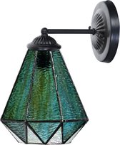 Art Deco Trade - Tiffany wandlamp zwart met Arata Green