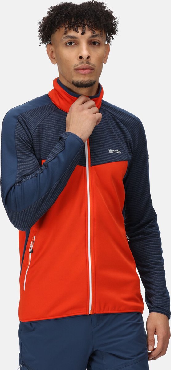 De Regatta Yare Vi Fleece Met Volledige Rits Heren Extol Stretch Gerecycled Blauw