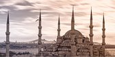 Fotobehangkoning - Behang - Vliesbehang - Fotobehang XXL - Blauwe Moskee - Istanbul - Istanboel - 550 x 270 cm