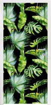 Deursticker Palmbladeren - Tropisch - Patronen - 85x215 cm - Deurposter