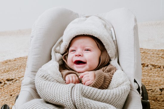 Baby's Only Voetenzak autostoel 0+ Hope - Dusty Grey - Geschikt voor drie- en vijfpuntsgordel van Baby's Only — afbeelding 4